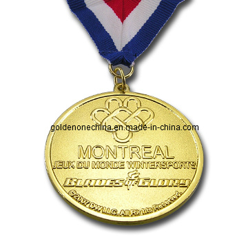 Medalla de metal con acabado de cobre antiguo de diseño 2D personalizado