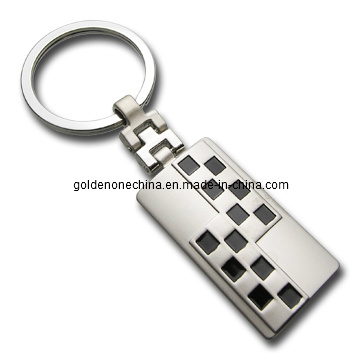 Llavero de cuero de metal cepillado de la forma del leopardo personalizada