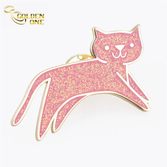 Promoción Gift Golding Glating Glitter Personalizado Suave Esmalte Duro Metal Pin