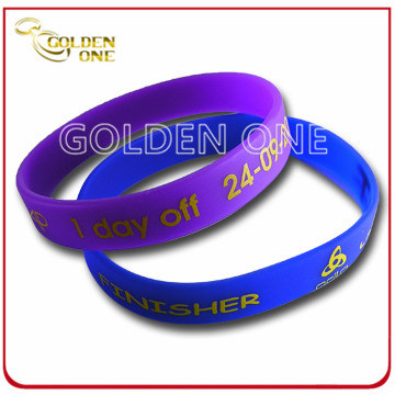 Fábrica al por mayor personalizado color simple color de silicona pulsera de silicona