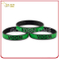 Brillo personalizado y acabado impreso pulsera de goma de silicona