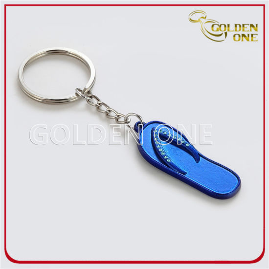 Llavero de metal plateado de estilo de verano personalizado más nuevo