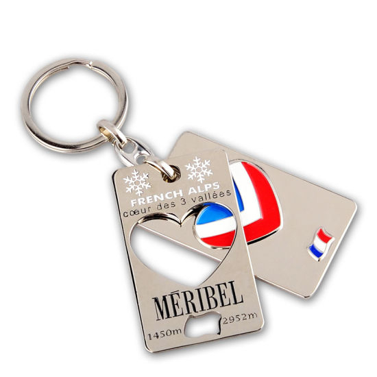 Llavero de metal chapado en oro personalizado para bienes raíces