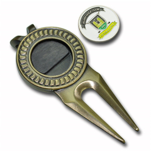 Fancy Impress Image Golf Repair Divot Herramienta con marcador de bolas
