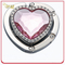 Shiny Metal Heart Shape Gemstone Bolso plegable Percha