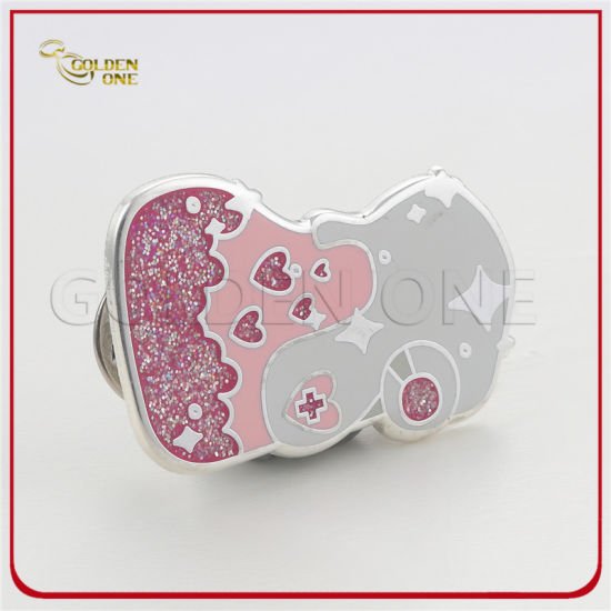 Ventas directas de fábrica Pin de solapa de metal de león de lujo personalizado
