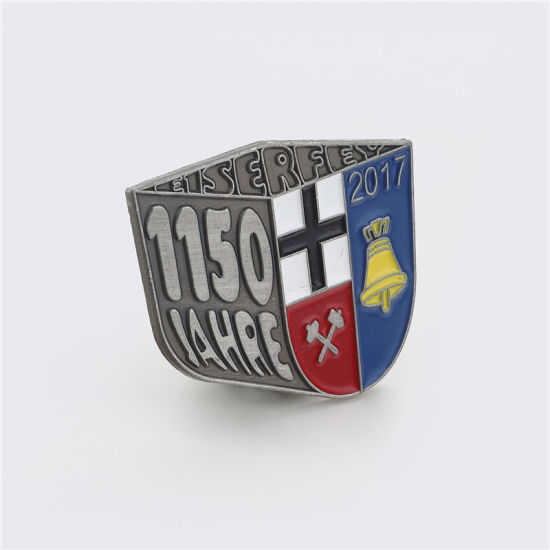 Pin de metal de deporte de baloncesto chapado antiguo personalizado
