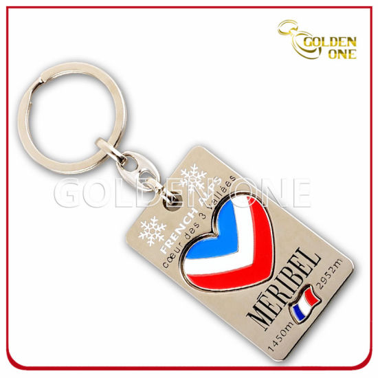 Personalizado de alta calidad de esmalte suave debossed logo llavero metálico