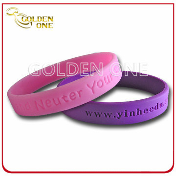 Regalo promocional Pulsera de silicona empotrada de color