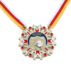 Medalla alegre del carnaval de latón antiguo del metal de la forma de encargo al por mayor barata con la cinta regular