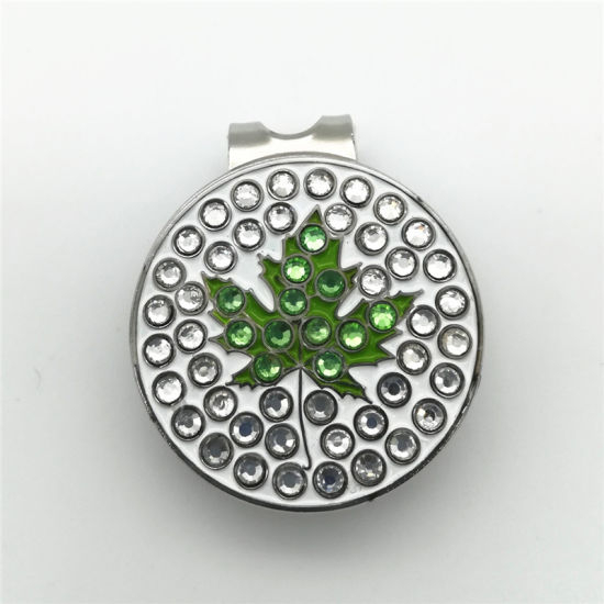 Suministro de fábrica Rhinestone de alto grado Sombrero de golf personalizado Clip