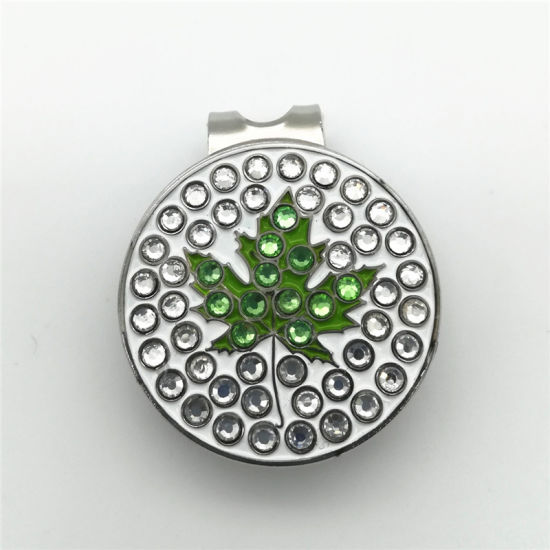 Suministro de fábrica Rhinestone de alto grado Sombrero de golf personalizado Clip