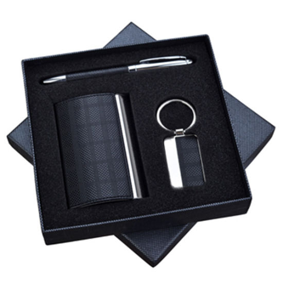 Juego de regalo promocional con llavero y billetera de PU