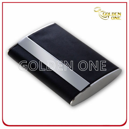 Best Seller Black PU Cuero Tarjeta de visita Titular