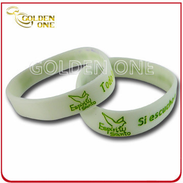 Regalo de promoción Revestimiento personalizado en la pulsera de silicona oscura