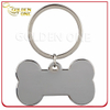 Etiqueta de llave de metal en blanco con forma de hueso de perro personalizada