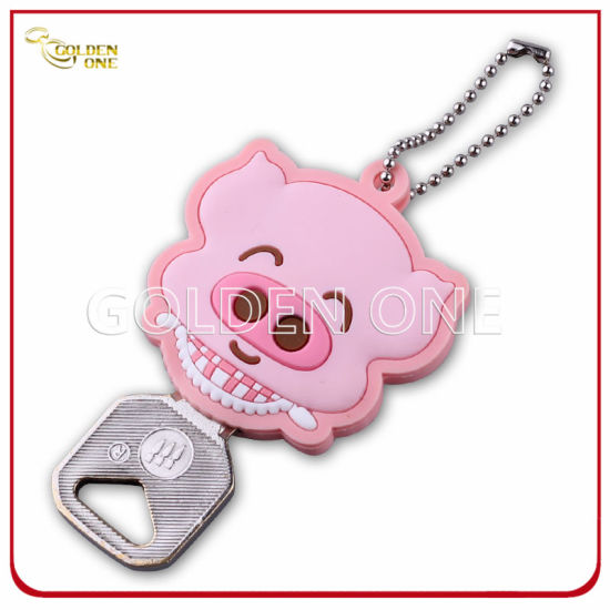 Llave de cuero personalizada FOB con émbolo en relieve de metal de latón antiguo
