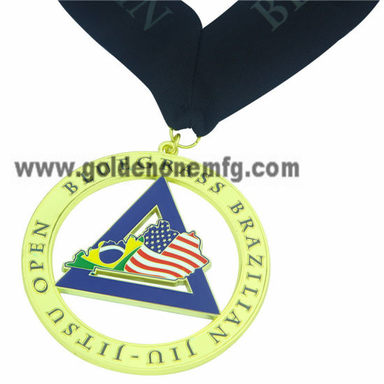 Medalla de premio de carrera esculpida en 3D personalizada de metal