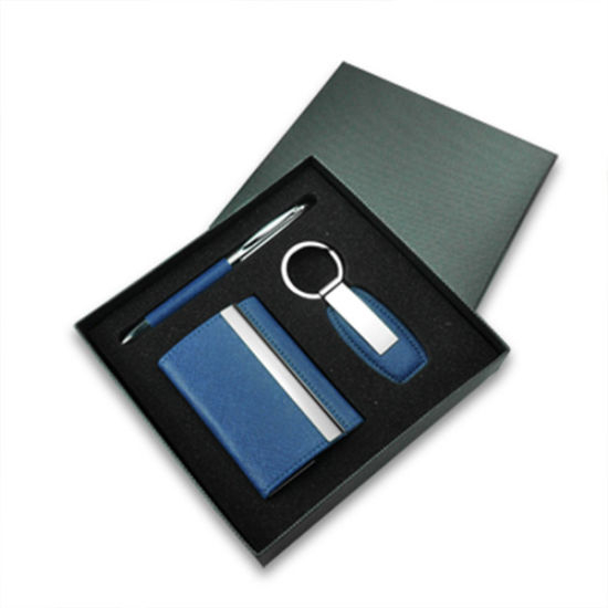 Juego de regalo promocional con llavero y billetera de PU