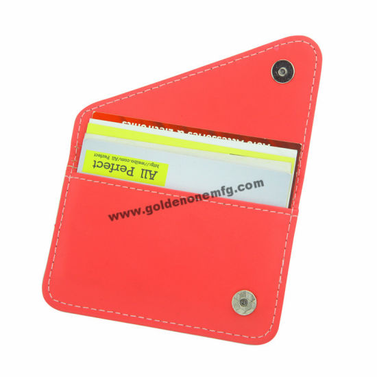 Tenedor de tarjeta de identificación de cuero de PU de la mejor calidad personalizada