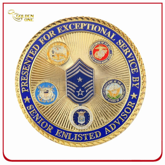 Moneda del ejército de escudo 3D para souvenir