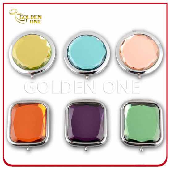 Diseño de FShion Chrome Placking Placking Square Compact Mirror