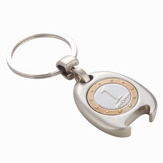 PERITA PERSONALIZADA NICHEL PLAZADO EN BLANCO CARRO DE METAL LLAVE DE MONEDA