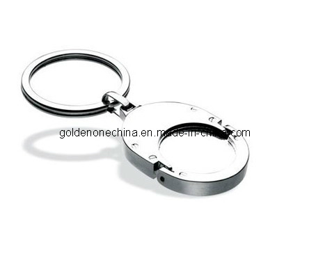 Llavero de metal multifunción de promoción con cuero PU