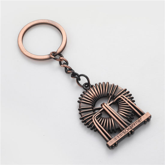 Anillo de llavero de metal de recuerdo de esmalte duro colorido personalizado