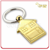 Llavero de metal chapado en oro personalizado para bienes raíces