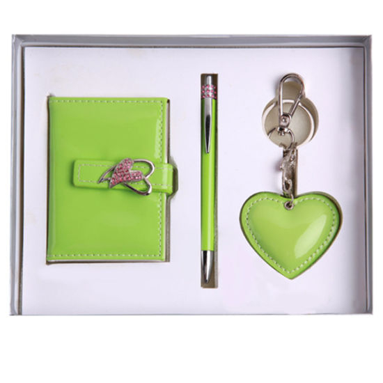 Juego de regalo promocional con llavero y billetera de PU