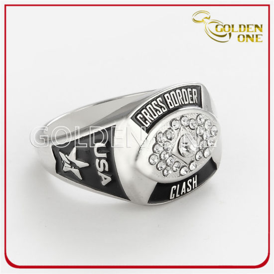 Regalo de promoción Joyería creativa de la promoción Super Bowl Sport Team animando Campeonato de la amistad Campeón de metal Ring