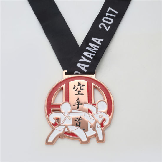 Medalla de esmalte suave de metal deportivo Taekwondo Kungfu personalizado