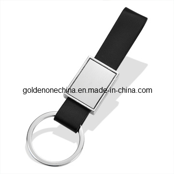Anillo de llavero de cuero de PU de patrón de diseño nuevo 2017