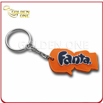 Precio de fábrica de plástico 3D logo llavero de goma
