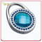 Decoración de piedra de cristal azul Percha de bolso plegable de metal