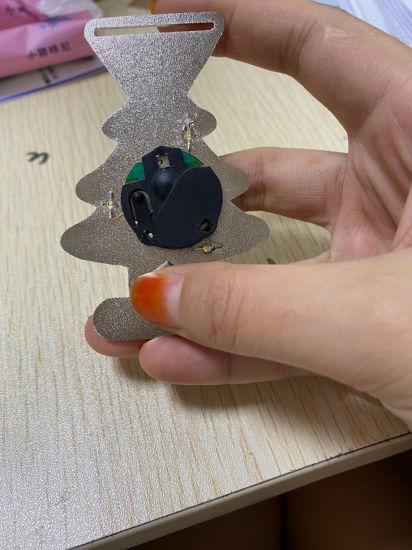 Árbol de navidad de regalo de recuerdo Ornamento colgante con luz LED