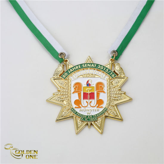 Medallón deportivo de ejecución de esmalte suave con diseño de lujo personalizado