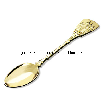 Recuerdo de metal chapado en oro personalizado con regalos de la cuchara
