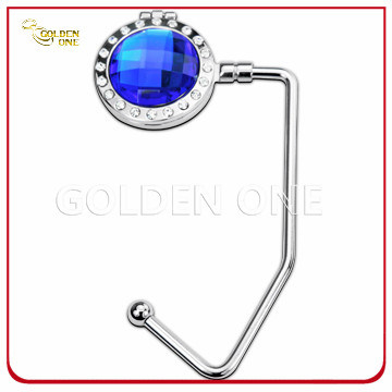 Soporte de bolso de metal de diseño creativo con piedras preciosas azules