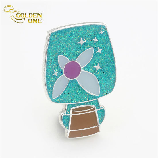 Promoción Gift Golding Glating Glitter Personalizado Suave Esmalte Duro Metal Pin